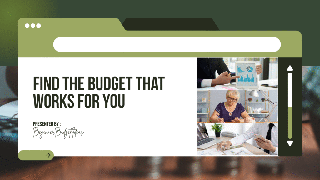 Choosing the right budget plan to manage income, expenses, and financial goals